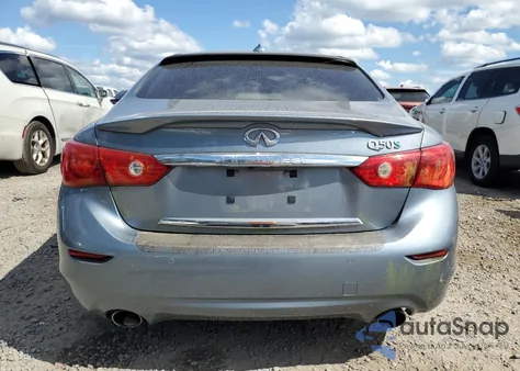 2014 Infiniti Q50 Hybrid Premium из США, поврежденный, VIN JN1AV7AP7EM691654